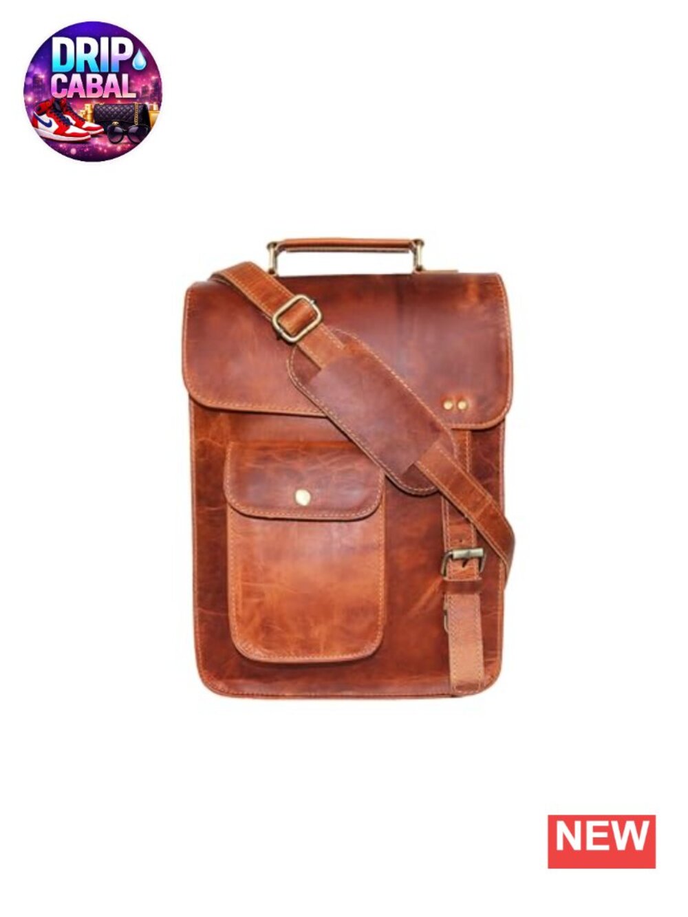 Buffalo Leather Messenger Bag 13 14" Laptop Briefcase Crossbody Work